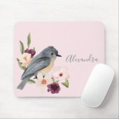 ビューティフルボヘミアンスタイルウォーターカラーバード&ブランチ マウスパッド (マウス)