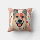 ビューティフルボホアートドッグポートレート クッション (裏面)
