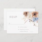 ビューティフルボホフローラオールシーズ結婚ンズ 出欠カード (正面/裏面)