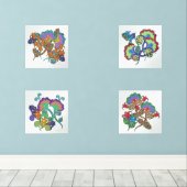 ビューティフルボホペイズリー花 (ウッドフロア)