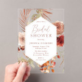 ビューティフルボホボタニカルフローラブライダルシャワー アクリル招待状 (インサイチュ (ポータブル))