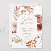 ビューティフルボホボタニカルフローラブライダルシャワー 招待状 (正面)