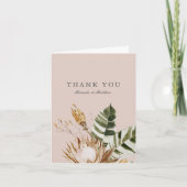 ビューティフルボホボタニカル結婚フローラ サンキューカード (正面)