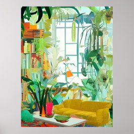 ビューティフルボホリビングルーム ポスター