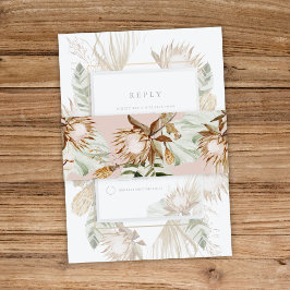 ビューティフルボホ結婚ボタニカル 招待状ベリーバンド