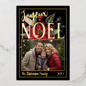 ビューティフルポインセチア&ベリージョユーノエル 箔シーズンカード (正面)