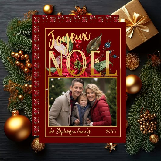 ビューティフルポインセチア&ベリージョユーノエル 箔シーズンカード