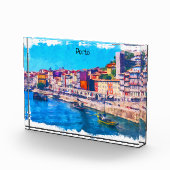 ビューティフルポルトポルトガルパノラマビューウォーター色 フォトブロック (右)