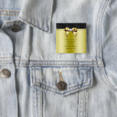 ビューティフルポー金ゴールド&ブラックジュエル誕生日フリット 缶バッジ (インサイチュ)