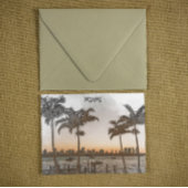 ビューティフルマイアミフロリダヴィンテージスカイライン ポストカード