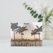 ビューティフルマイアミフロリダヴィンテージスカイライン ポストカード (スタンド正面)