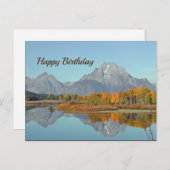 ビューティフルマウンテンオータム誕生日 ポストカード (正面/裏面)