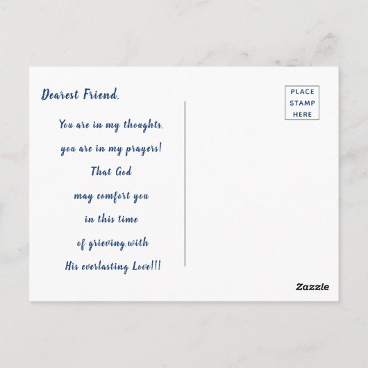 ビューティフルマウンテンカームレイクウォーターズシーン悔やみや弔慰 ポストカード (裏面)