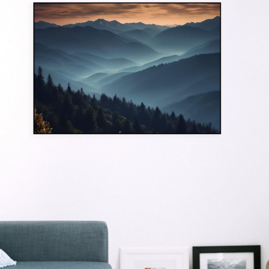 ビューティフルマウンテンビューポスターホームデコール ポスター