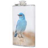 ビューティフルマウンテンブルーバードオンビーチスタンプ フラスク (左)