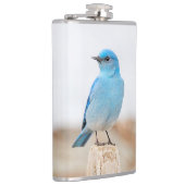 ビューティフルマウンテンブルーバードオンビーチスタンプ フラスク (右)