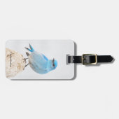 ビューティフルマウンテンブルーバードソングバードアットビーチ ラゲッジタグ (正面横)