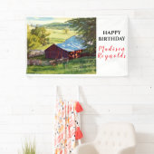 ビューティフルマウンテンランチビュー誕生日バナー 横断幕 (インサイチュ)