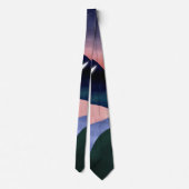 ビューティフルマウンテンリバームーンサンセットデザイン ネクタイ (裏面)