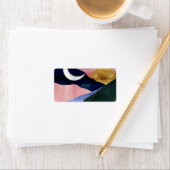 ビューティフルマウンテンリバームーンサンセットデザイン ラベル (インサイチュ)