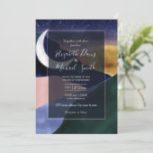 ビューティフルマウンテンリバームーンサンセットデザイン 招待状 (スタンド正面)