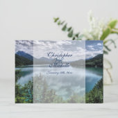 ビューティフルマウンテンレイク結婚式招待状 招待状 (スタンド正面)