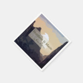 ビューティフルマウンテン結婚サンセットナプキン スタンダードカクテルナプキン (角)