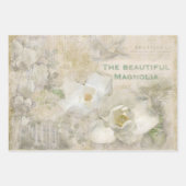 ビューティフルマグノリアヴィンテージコラージュ ラッピングペーパーシート (正面)