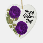 ビューティフルマザーズデイパープルバラ セラミックオーナメント (右)