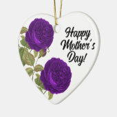ビューティフルマザーズデイパープルバラ セラミックオーナメント (左)