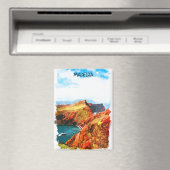 ビューティフルマデイラランドスケープビューイラストレーション マグネット (インサイチュ (食洗機))