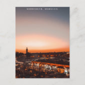 ビューティフルマラケチレッドメディナサンセット ポストカード (正面)