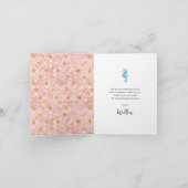 ビューティフルマーメイドガール誕生日サンキューカード 招待状 (内部)