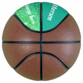 ビューティフルマーメイドティール(緑がかった色)グリッターカスタムきらめく バスケットボール (右)