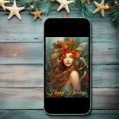 ビューティフルマーメイドハッピーホリデーズビーチクリスマス シーズンカード