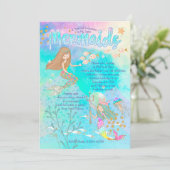 ビューティフルマーメイド誕生日招待状 招待状 (スタンド正面)