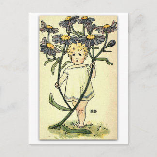 ビューティフルミカエルマスデイジーバイネリーベンソン ポストカード