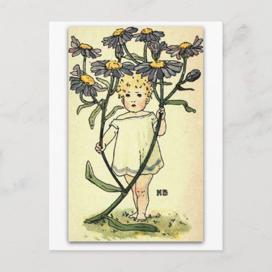 ビューティフルミカエルマスデイジーバイネリーベンソン ポストカード (正面)