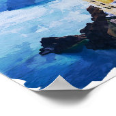 ビューティフルミコノスギリシャパノラマビューヴィンテージ ポスター (角)