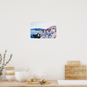 ビューティフルミコノスギリシャパノラマビューヴィンテージ ポスター (キッチン)