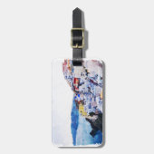 ビューティフルミコノスギリシャパノラマビューヴィンテージ ラゲッジタグ (正面縦)