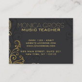 ビューティフルミュージカルノートラグジュアリーデザイン 名刺 (裏面)