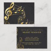 ビューティフルミュージカルノートラグジュアリーデザイン 名刺 (正面/裏面)