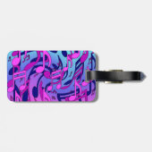 ビューティフルミュージックイカラフルリブリーカスタムプビート文字 ラゲッジタグ (裏面横)