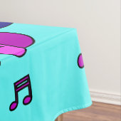 ビューティフルミュージックカラフルスワーリングノートピンクアクア  テーブルクロス (インサイチュ)