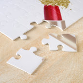 ビューティフルメイクアップ美しいエレガントシックカスタム ジグソーパズル (側面)