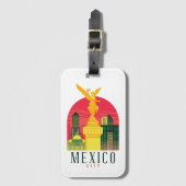 ビューティフルメキシコシティレトロ旅行 ラゲッジタグ (正面縦)