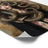 ビューティフルメドゥーサ – ギリシャ語アールヌーボーポートレート02 ポスター (角)