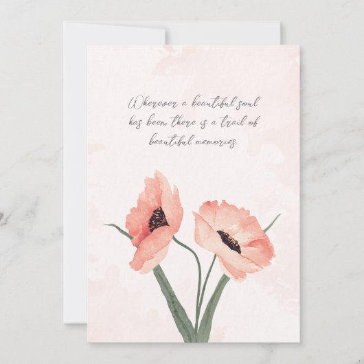 ビューティフルメモリーズ悔やみや弔慰 カード (正面)