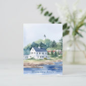 ビューティフルメーンニュージャージーウォーターカラーアート ポストカード (スタンド正面)